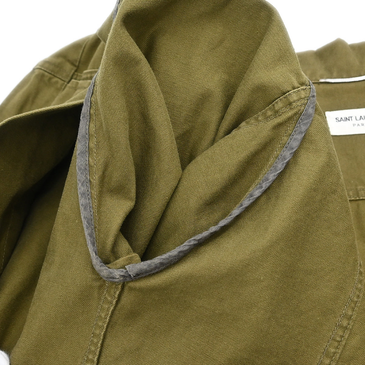 Saint Laurent 2018 Single Breasted Denim Jacket Khaki #46