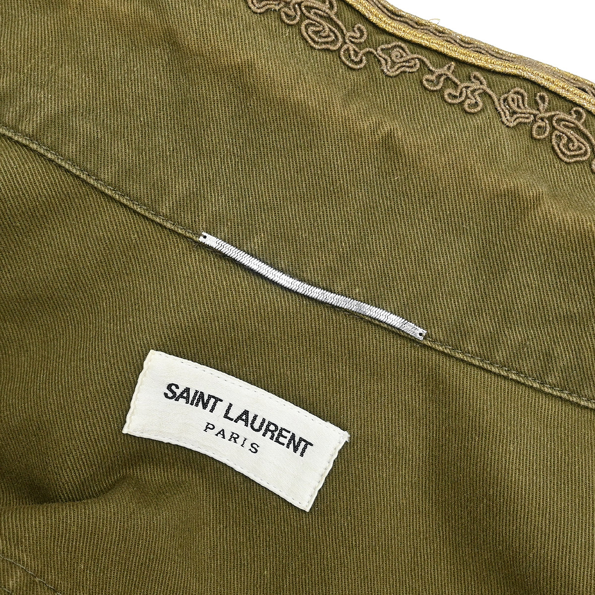Saint Laurent 2018 Single Breasted Denim Jacket Khaki #46