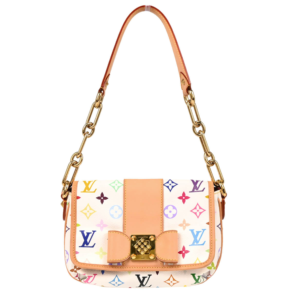 Louis Vuitton 2010 White Monogram Multicolor Patty Chain Handbag M40305