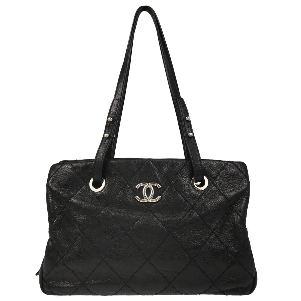 Chanel 2010-2011 Black Calfskin Tote Handbag
