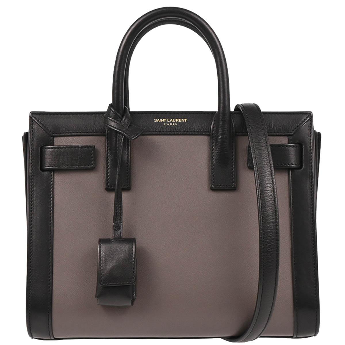 Saint Laurent Gray Black Sac de Jour 2way Shoulder Handbag