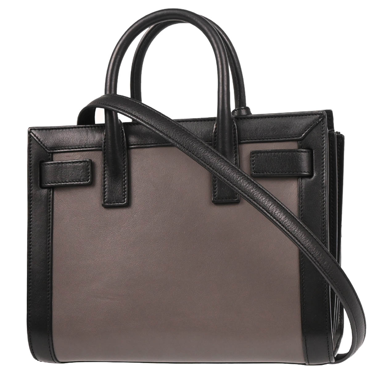 Saint Laurent Gray Black Sac de Jour 2way Shoulder Handbag