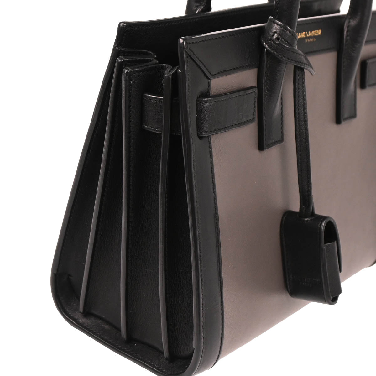 Saint Laurent Gray Black Sac de Jour 2way Shoulder Handbag