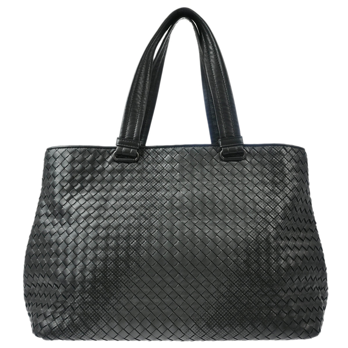 Bottega Veneta Black Intrecciato Tote Handbag
