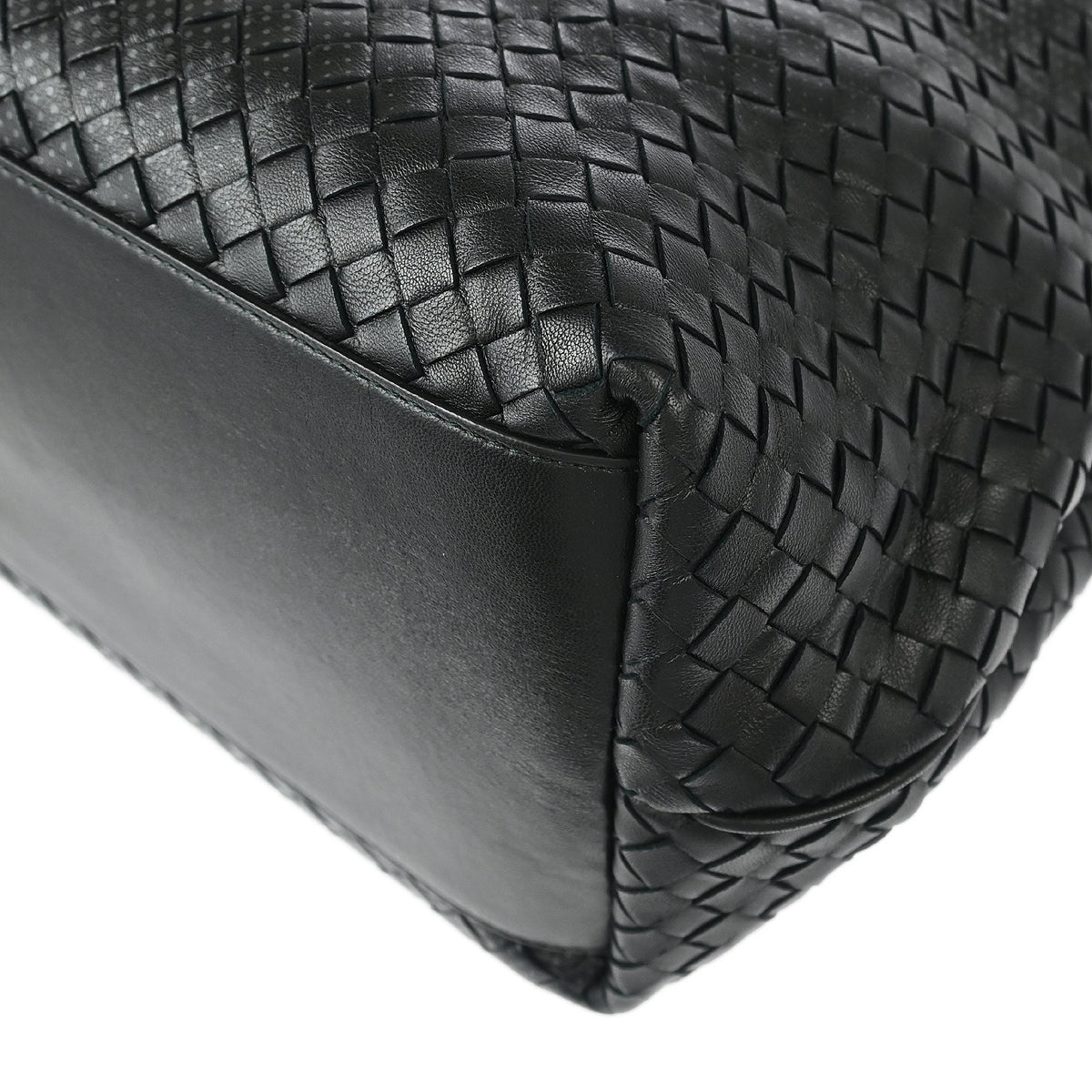 Bottega Veneta Black Intrecciato Tote Handbag