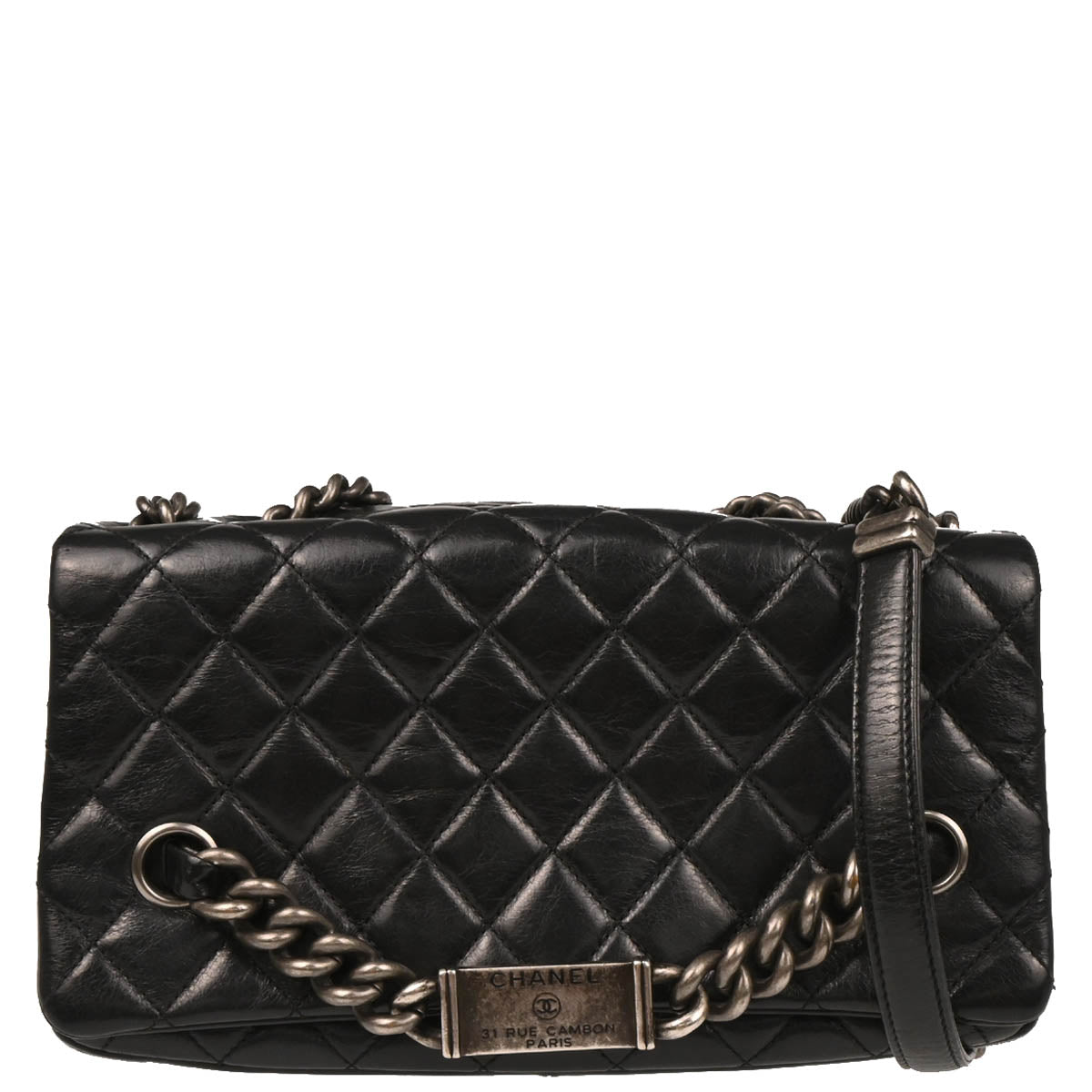 Chanel 2014-2015 Black Calfskin Shoulder Bag