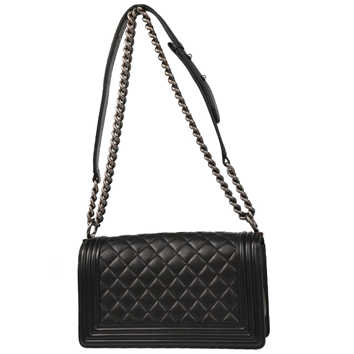 Boy Chanel 2014 Black Lambskin Medium Shoulder Bag
