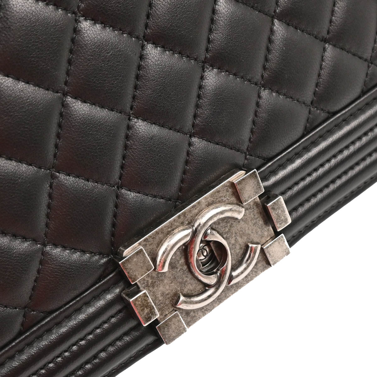 Boy Chanel 2014 Black Lambskin Medium Shoulder Bag