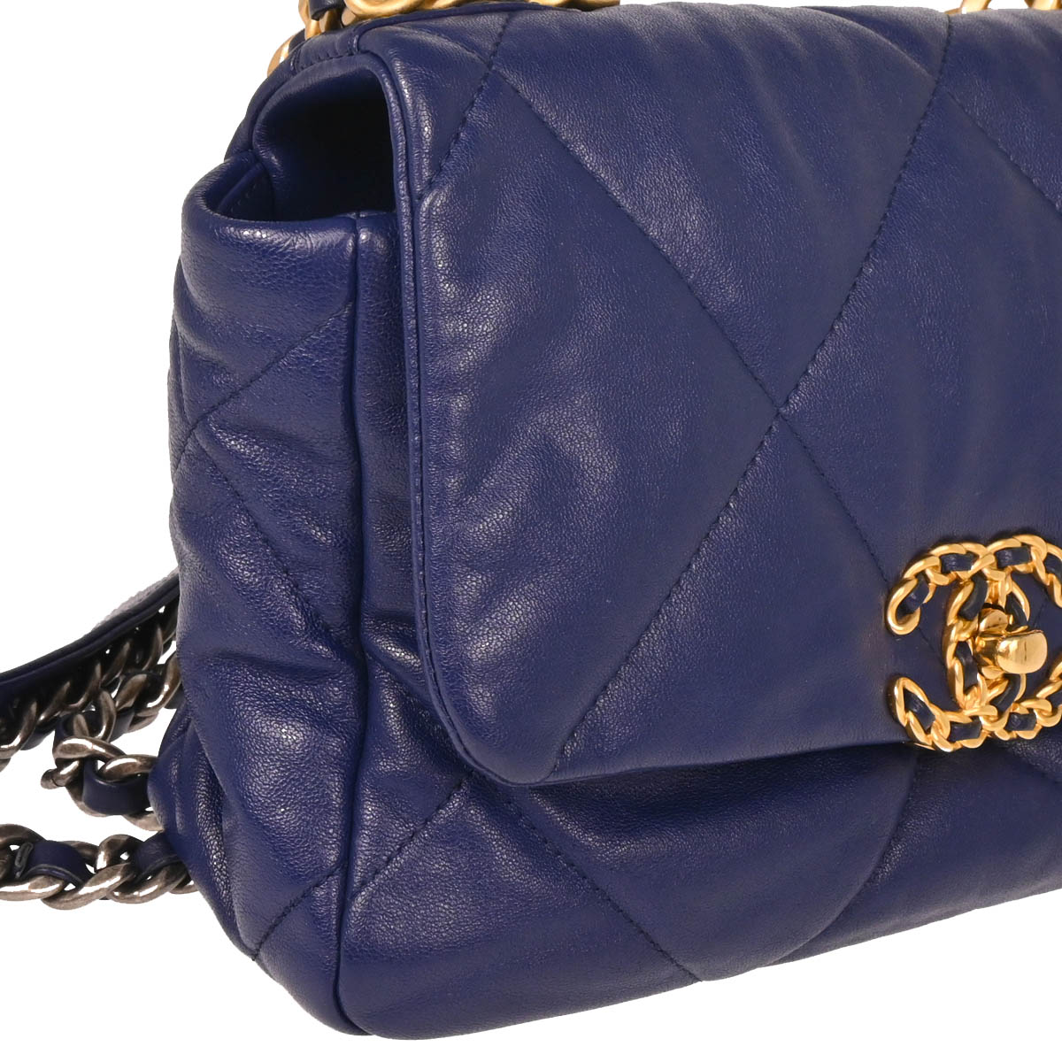 Chanel 2019 Navy Calfskin 2way Shoulder Handbag Bag