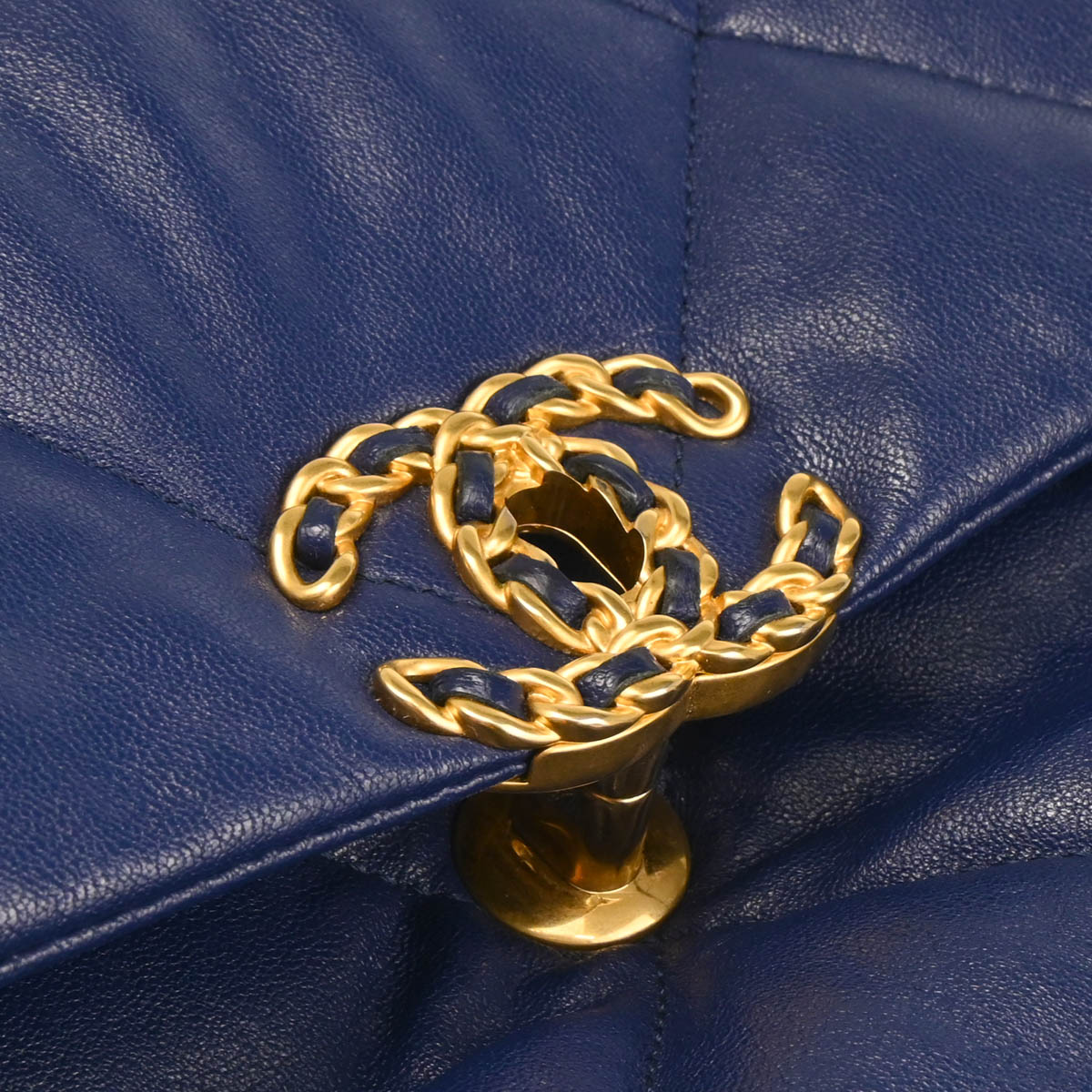 Chanel 2019 Navy Calfskin 2way Shoulder Handbag Bag