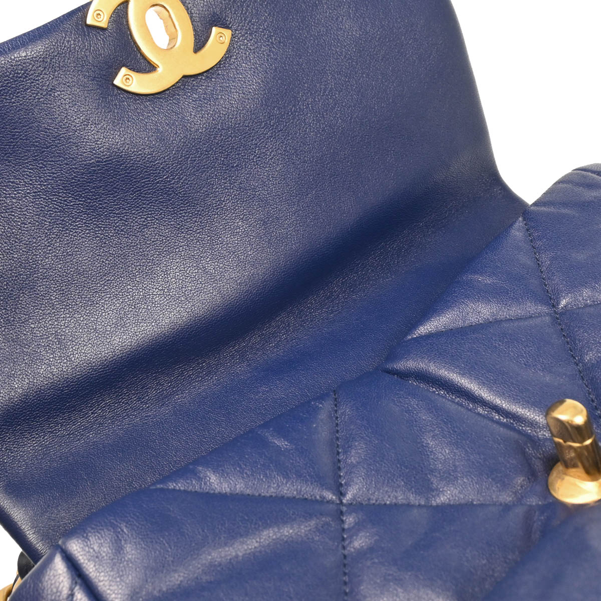 Chanel 2019 Navy Calfskin 2way Shoulder Handbag Bag