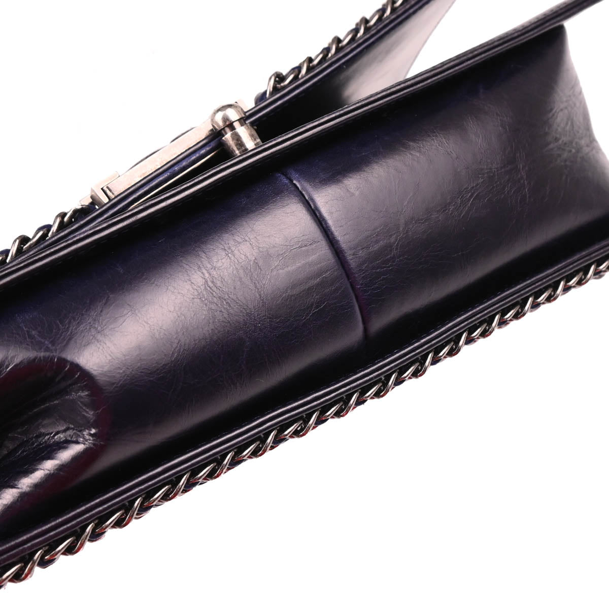 Boy Chanel 2017 Dark Navy Calfskin Medium Shoulder Bag