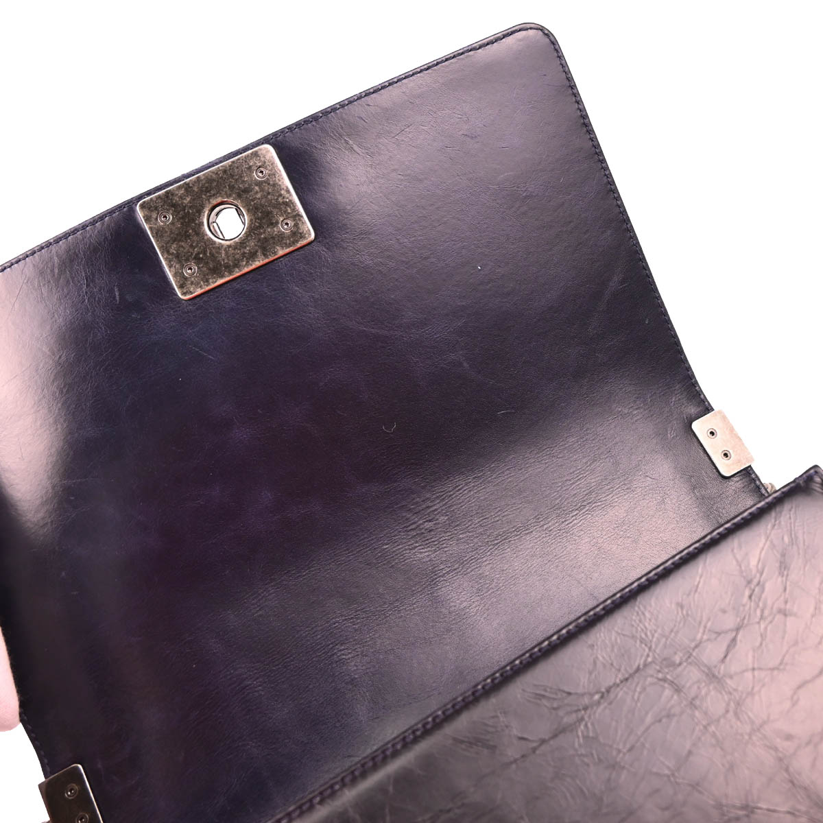 Boy Chanel 2017 Dark Navy Calfskin Medium Shoulder Bag