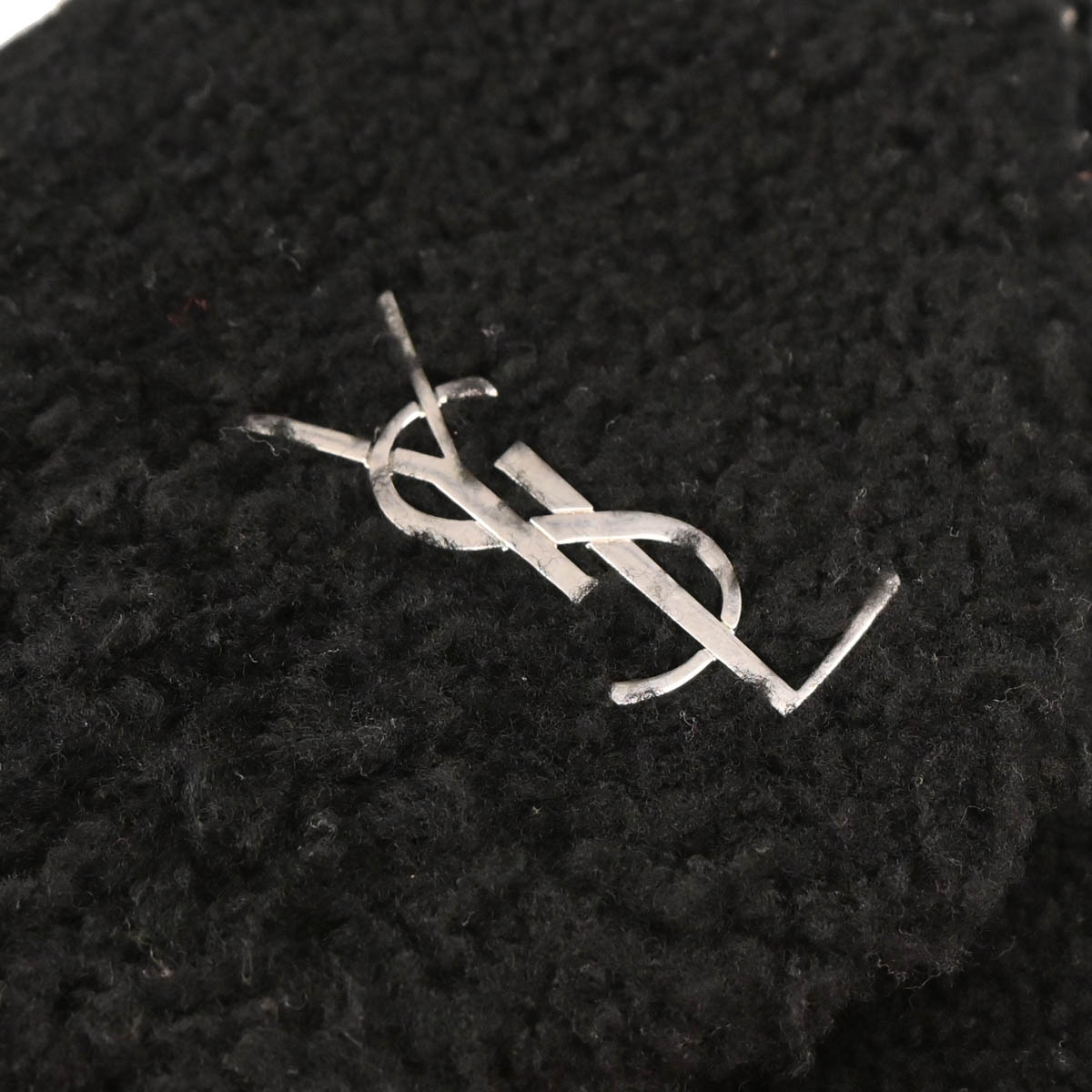 Saint Laurent Black Loulou Shearling Toy Bag Shoulder Bag