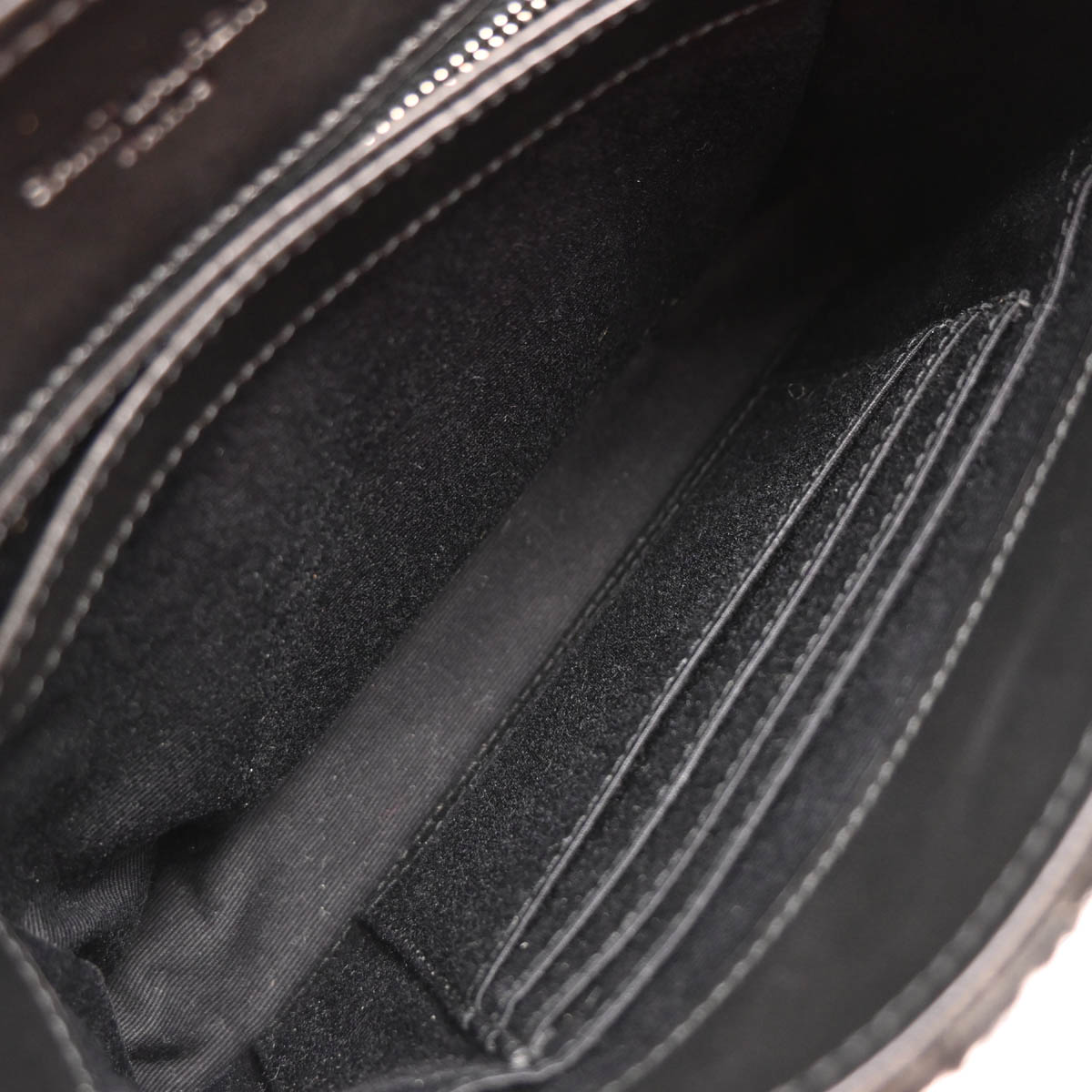 Saint Laurent Black Loulou Shearling Toy Bag Shoulder Bag
