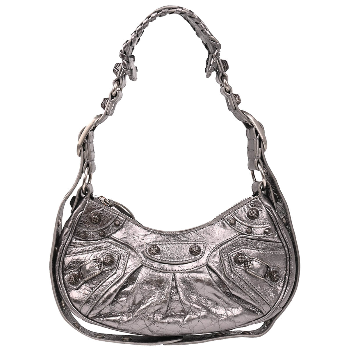 Balenciaga Metallic Silver Le Cagole Shoulder Bag
