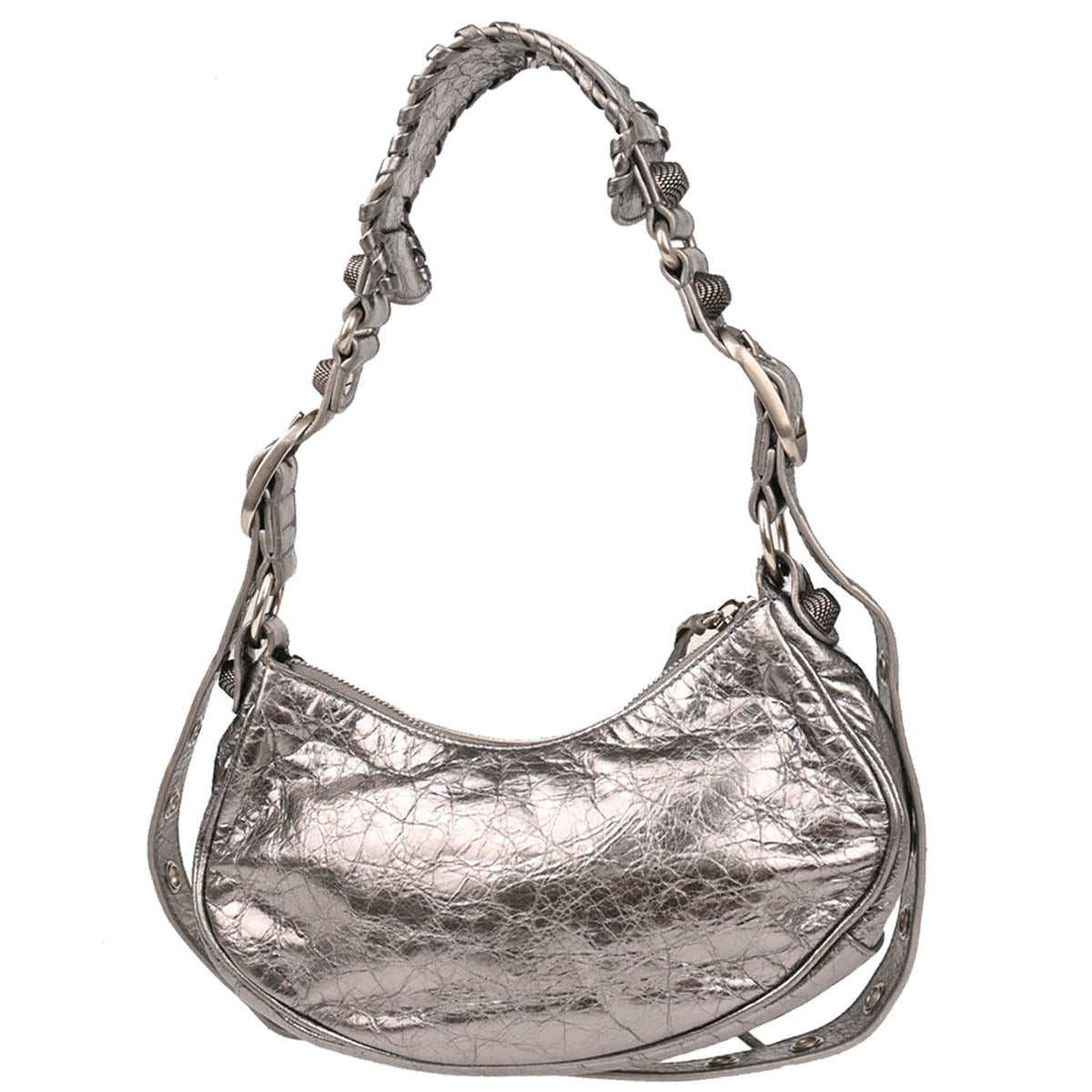 Balenciaga Metallic Silver Le Cagole Shoulder Bag