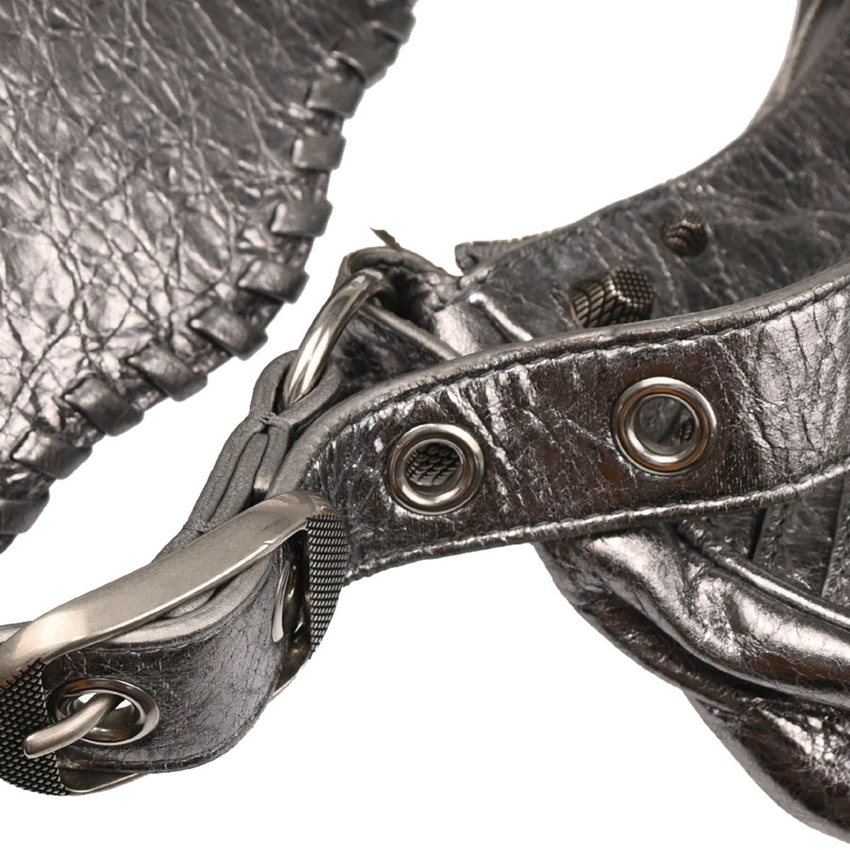Balenciaga Metallic Silver Le Cagole Shoulder Bag
