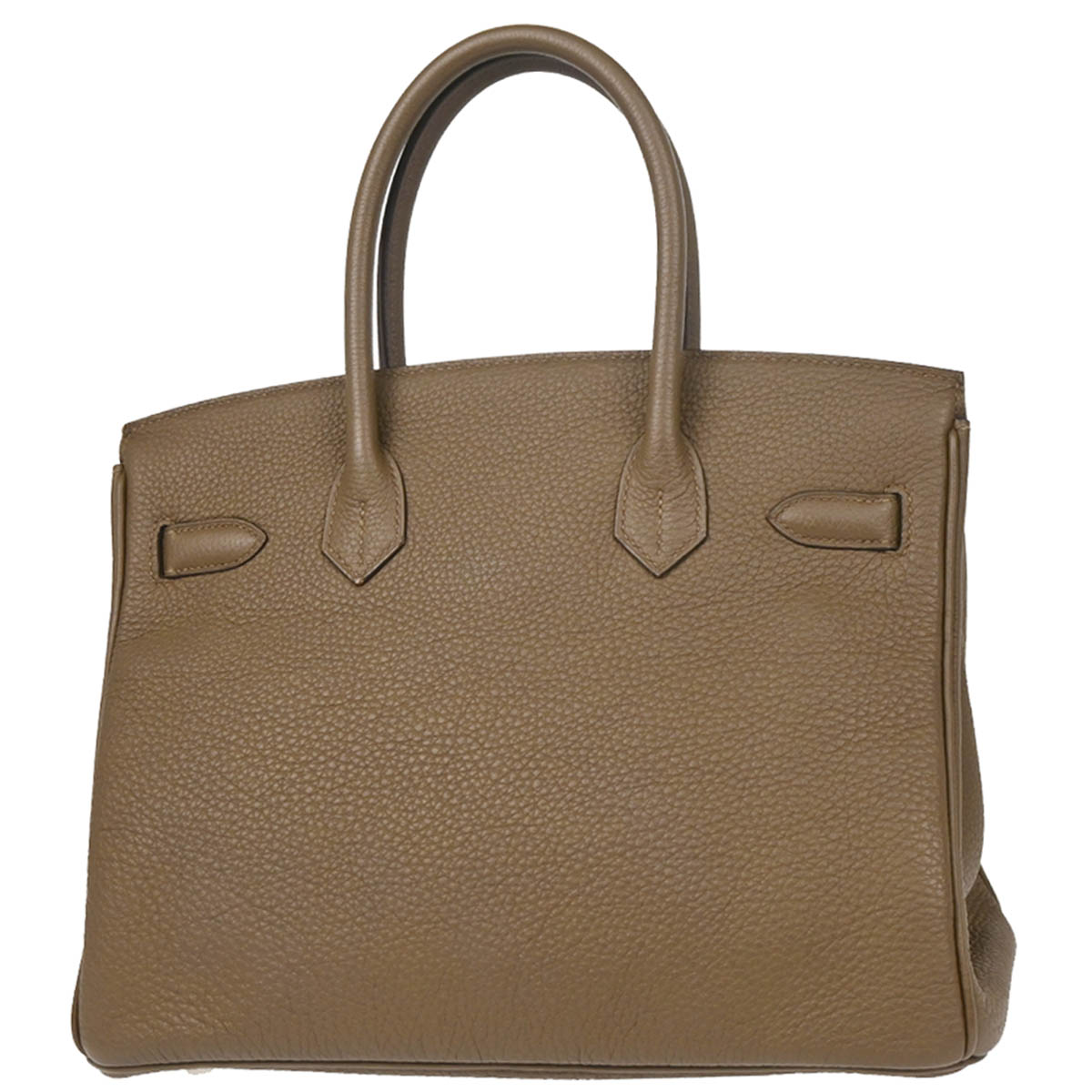 Hermes 2015 Taupe Gray Taurillon Clemence Birkin 30 Handbag