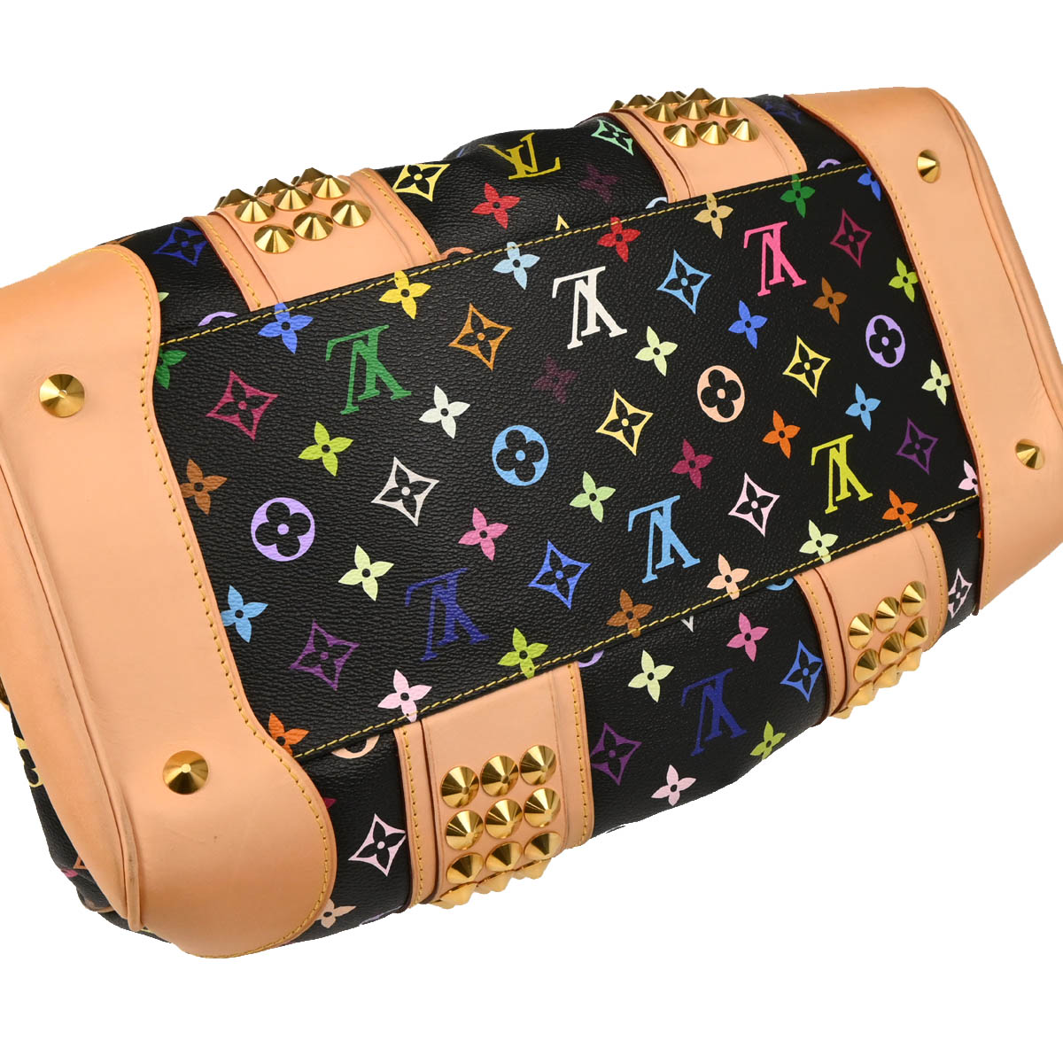 Louis Vuitton 2010 Black Multicolor Courtney GM Handbag M40261