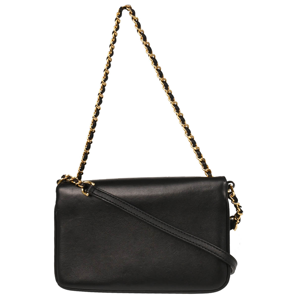 Chanel 2017 Black Lambskin Unchained Flap 2way Shoulder Handbag