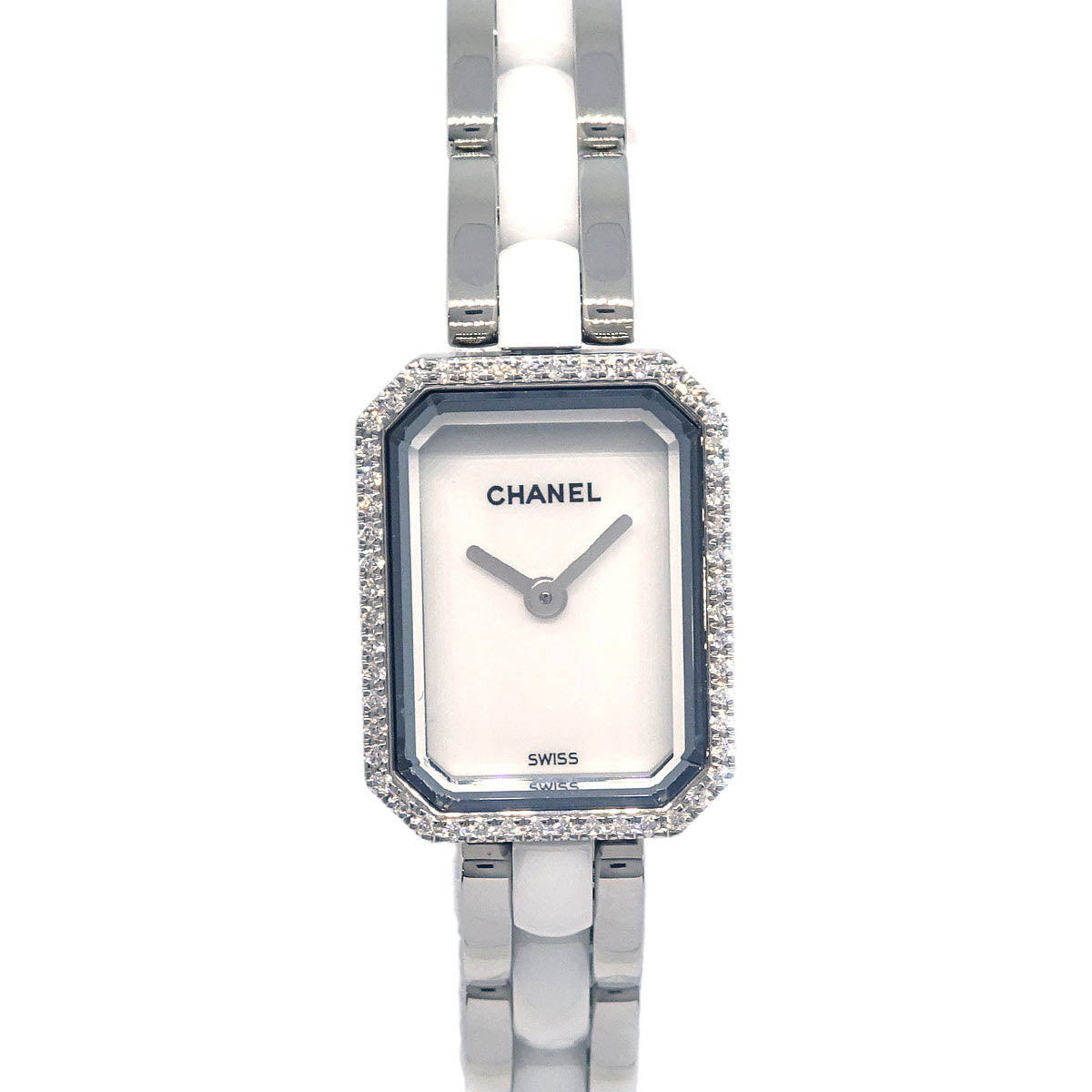 Chanel Premiere Quartz Watch Ceramic SS Diamond