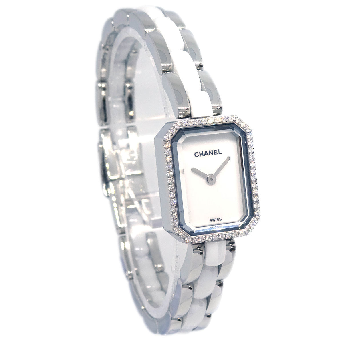 Chanel Premiere Quartz Watch Ceramic SS Diamond