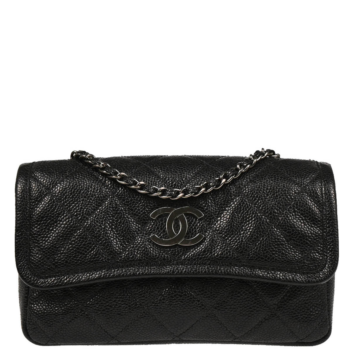 Chanel 2014-2015 Black Caviar Shoulder Bag