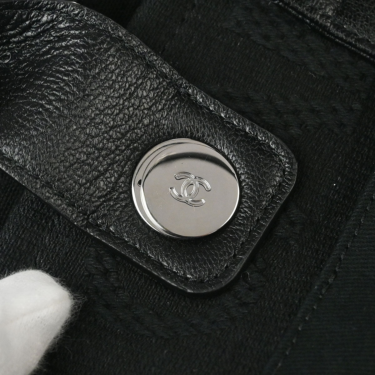 Chanel 2018 Black Canvas Small Deauville 2way Shoulder Tote Bag