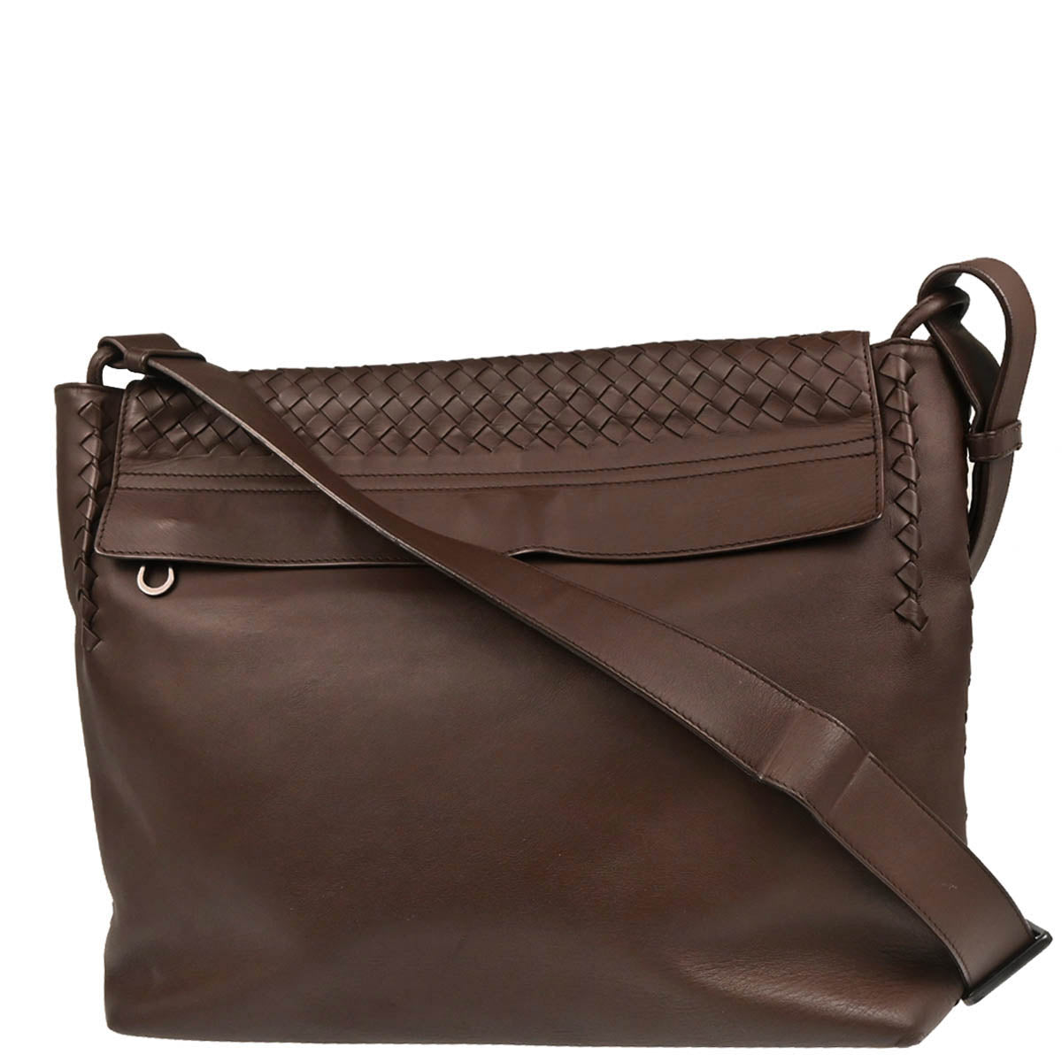 Bottega Veneta Brown Intrecciato Crossbody Shoulder Bag