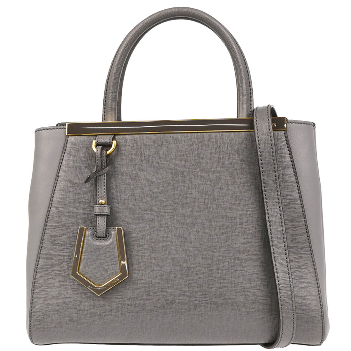 Fendi Gray Petite 2Jours Tote Bag