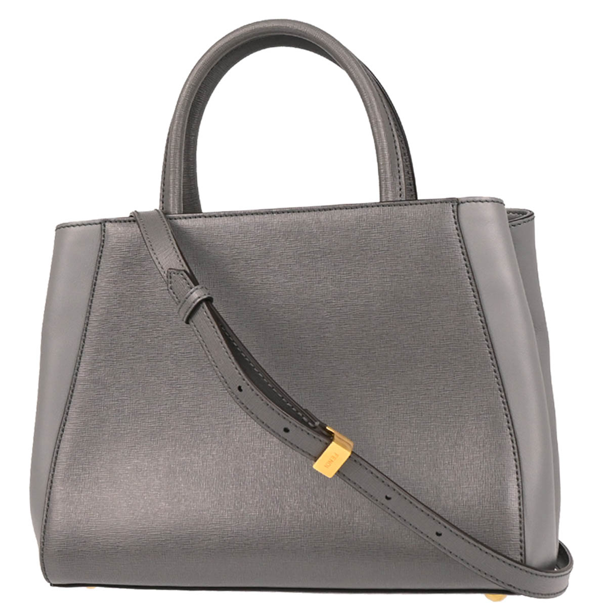 Fendi Gray Petite 2Jours Tote Bag