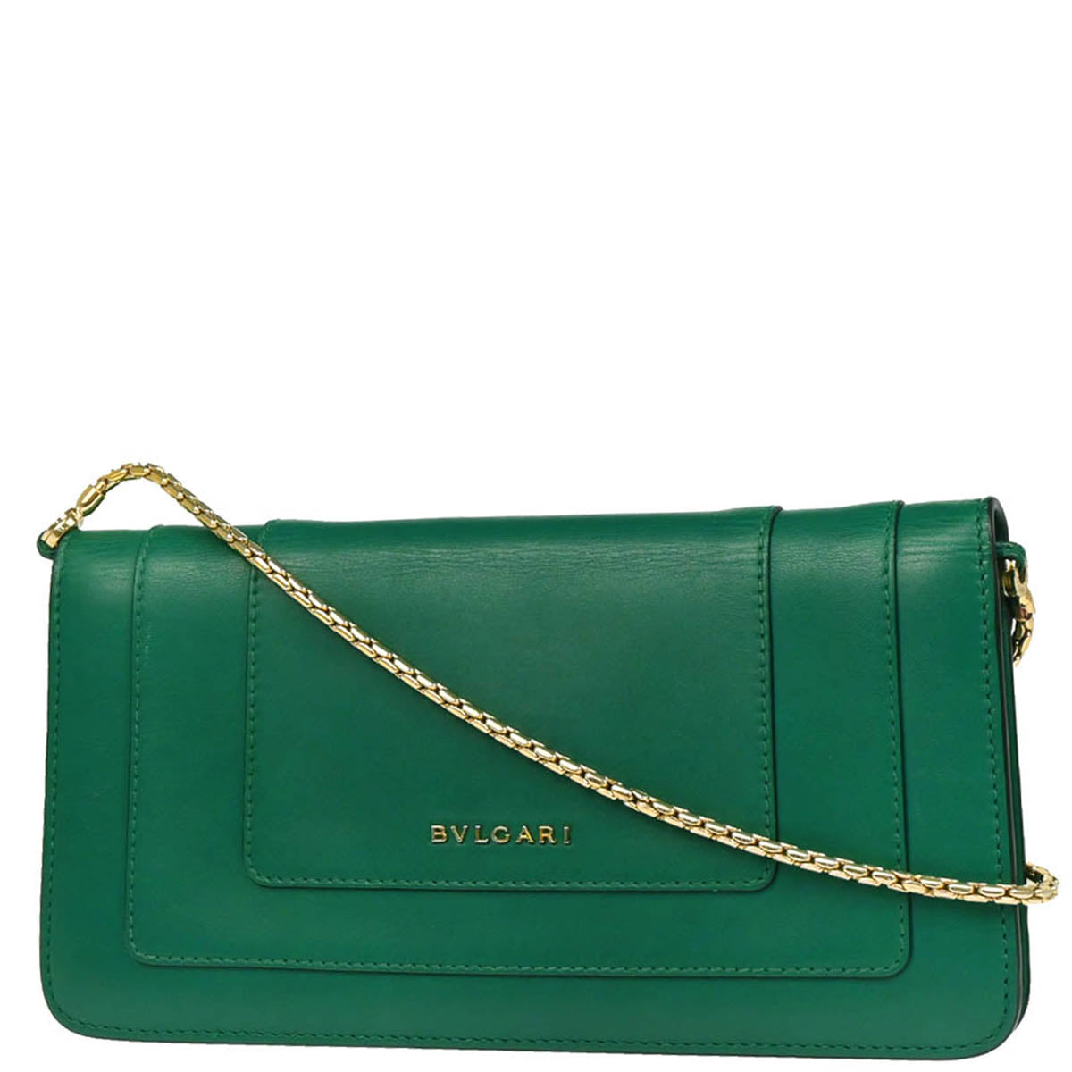 Bvlgari Green Calfskin Serpenti Forever Shoulder Bag