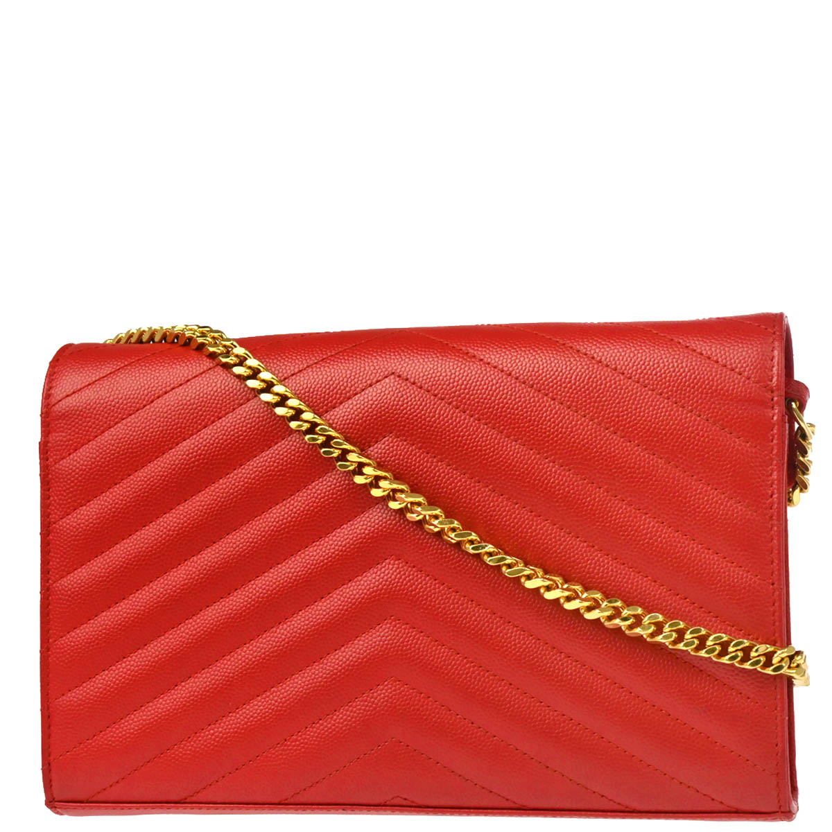 Saint Laurent Red Envelope WOC Wallet on Chain Shoulder Bag