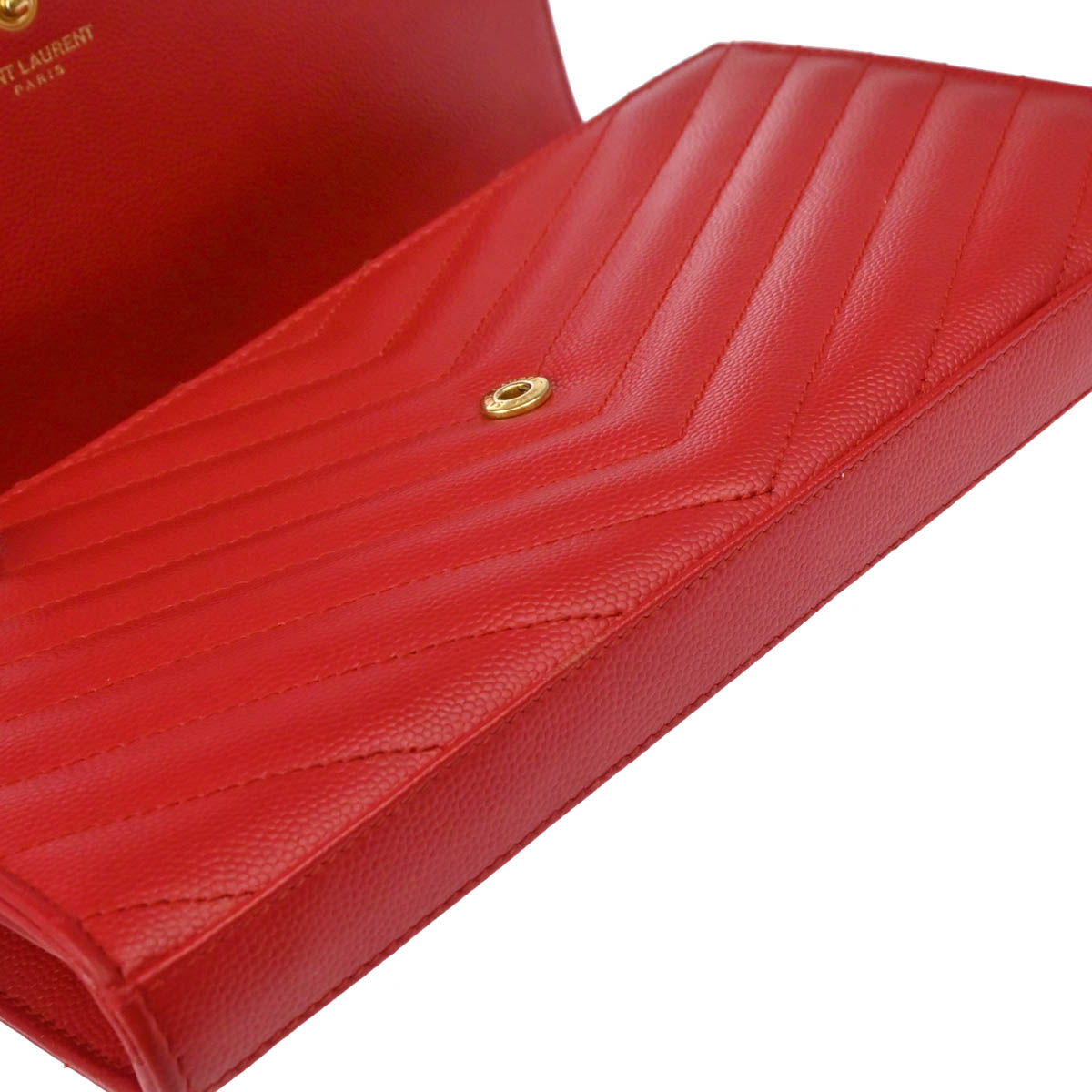Saint Laurent Red Envelope WOC Wallet on Chain Shoulder Bag