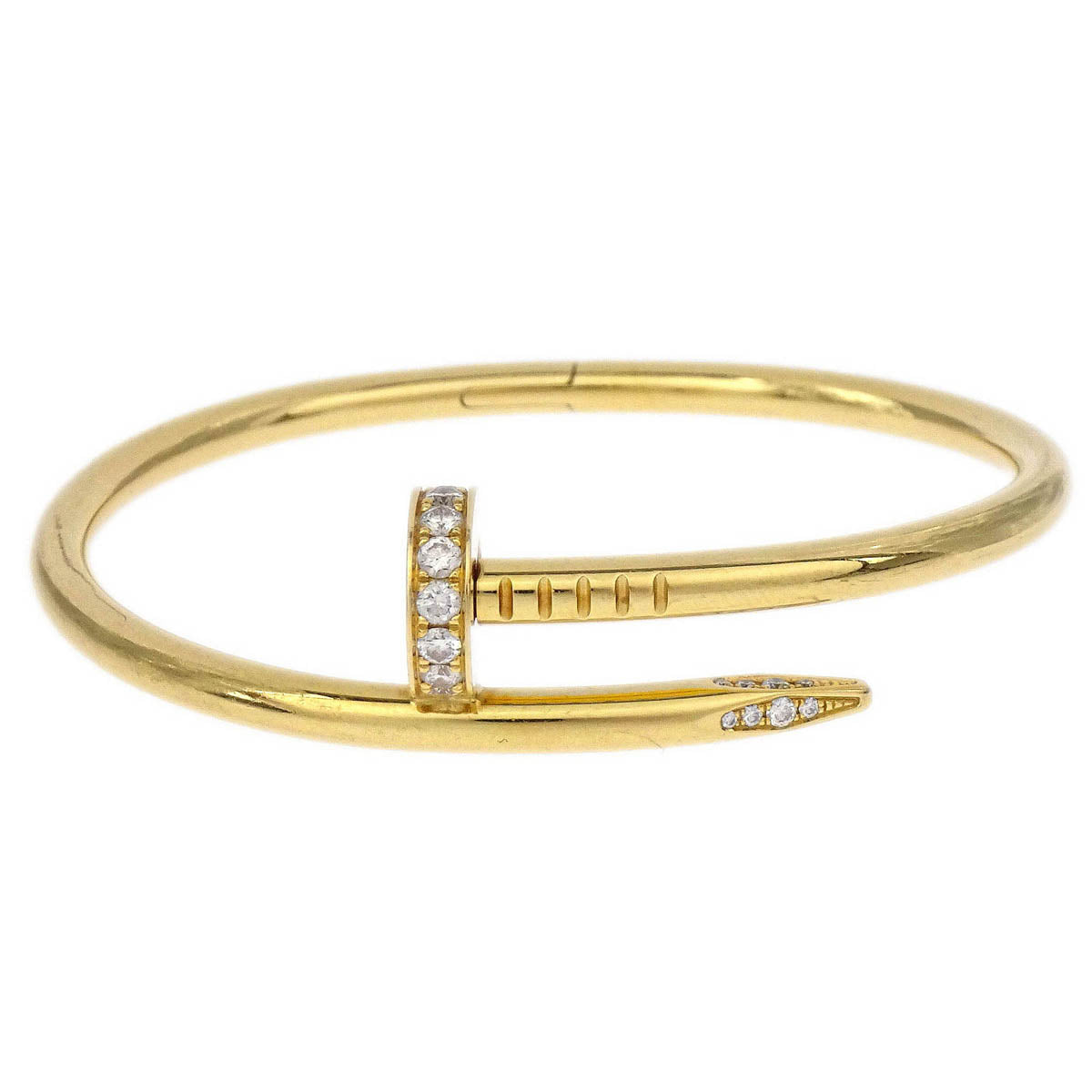 Cartier Juste Un Clou Bracelet Bangle Au750 Diamond #15