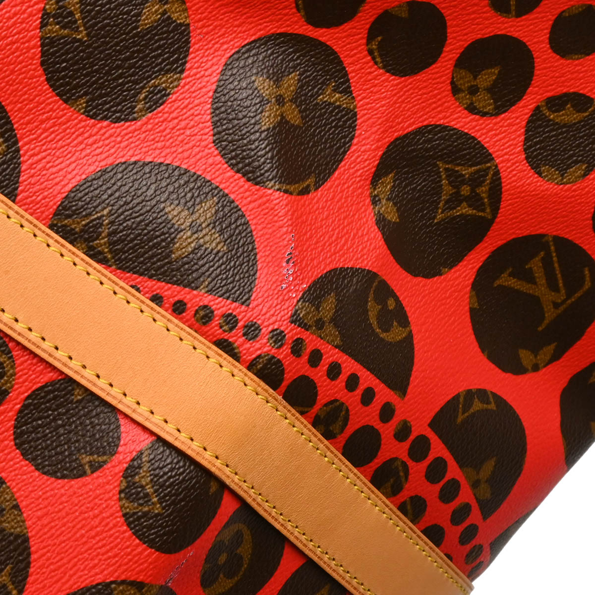 Louis Vuitton 2012 Pumpkin Dot Keepall Bandouliere 55 Duffle Bag M40695