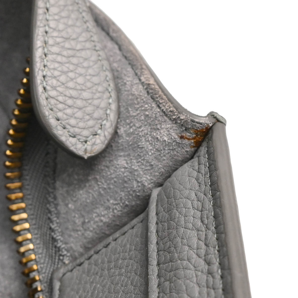 Celine Gray Leather Micro Luggage Tote Bag