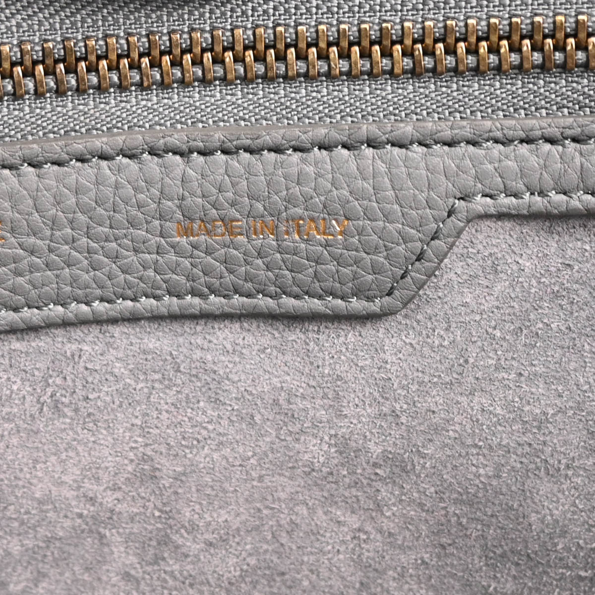 Celine Gray Leather Micro Luggage Tote Bag