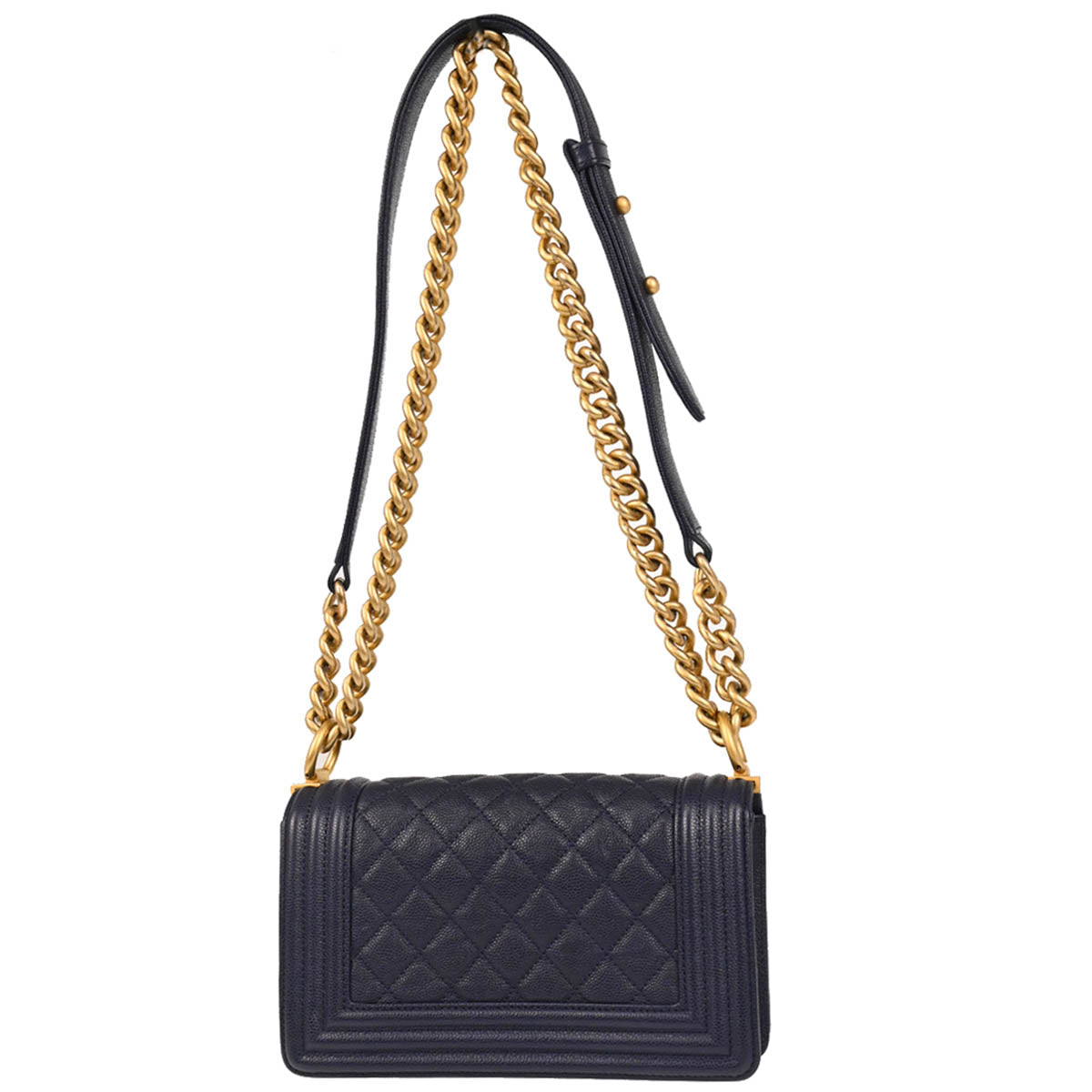 Boy Chanel 2018 Navy Caviar Small Chain Shoulder Bag
