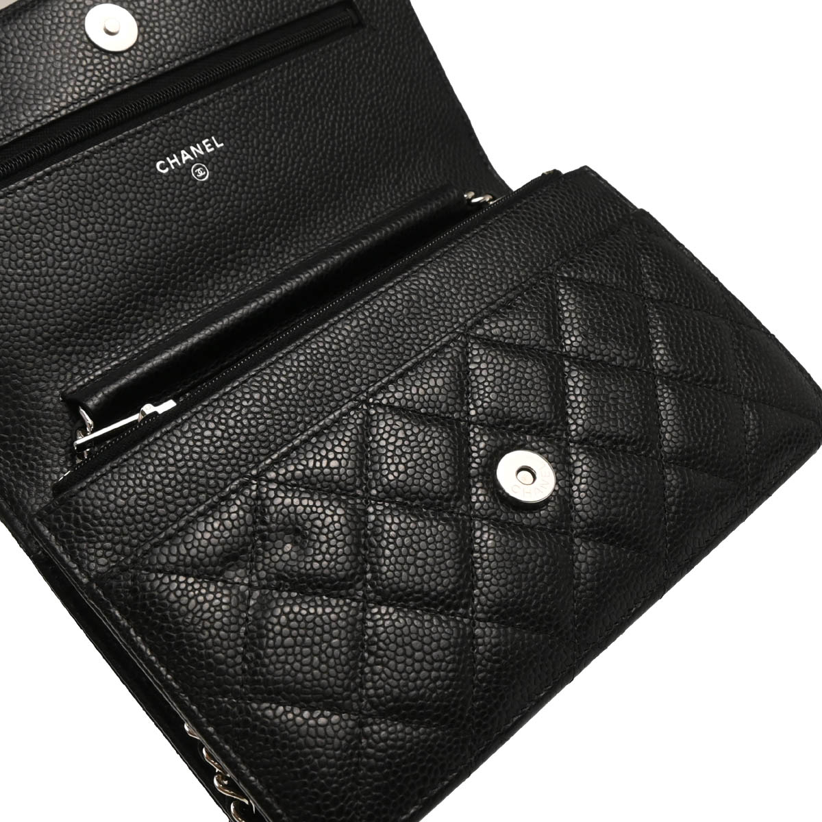Chanel 2019 Black Caviar Classic WOC Wallet On Chain