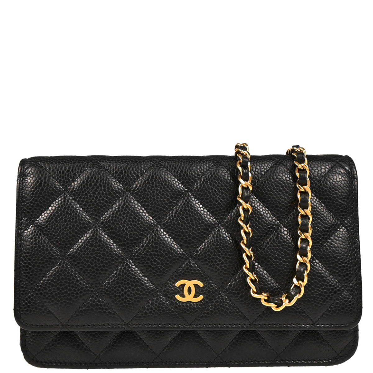 Chanel 2019 Black Caviar Classic WOC Wallet On Chain