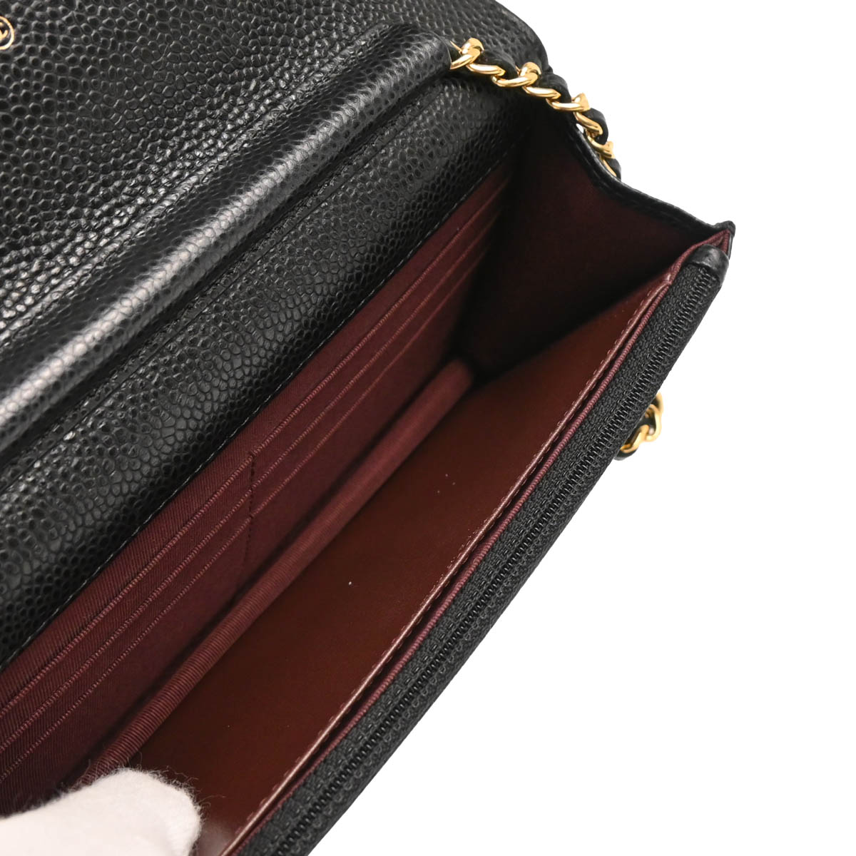 Chanel 2019 Black Caviar Classic WOC Wallet On Chain
