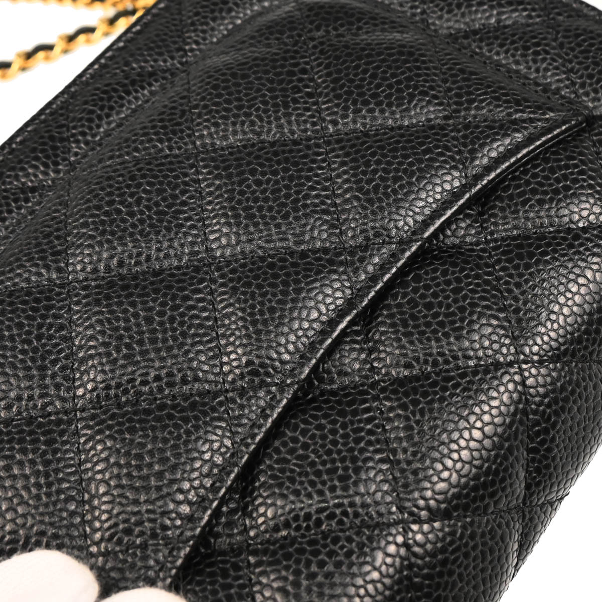 Chanel 2019 Black Caviar Classic WOC Wallet On Chain