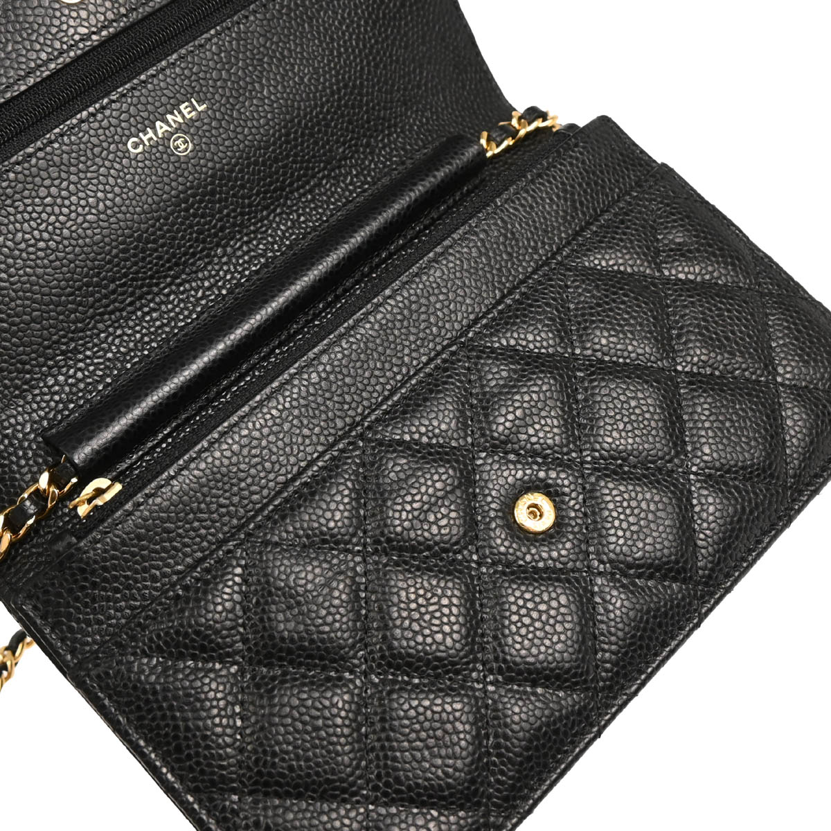 Chanel 2019 Black Caviar Classic WOC Wallet On Chain