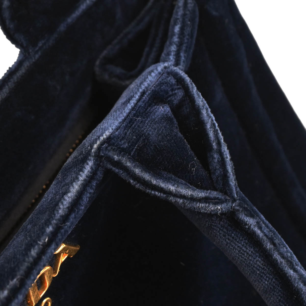 Prada Navy Velvet 2way Tote Handbag