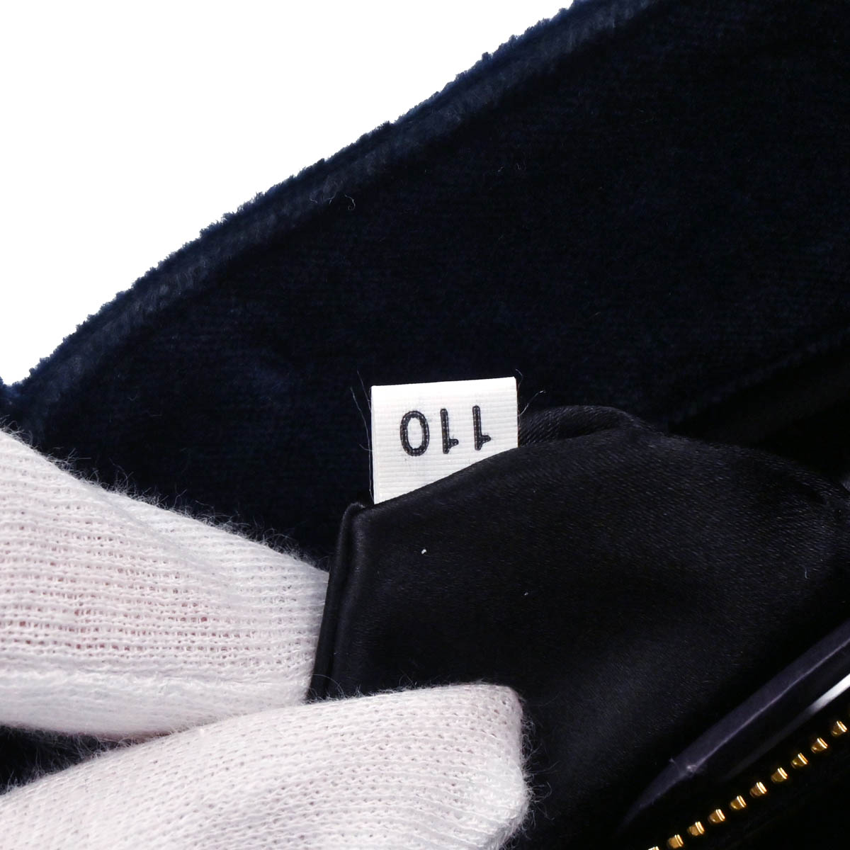 Prada Navy Velvet 2way Tote Handbag