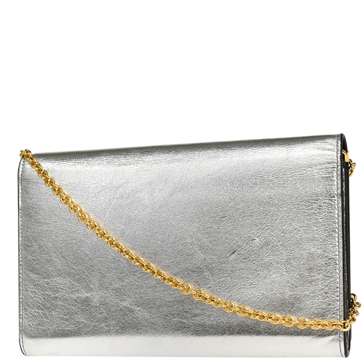 Yves Saint Laurent Metallic Silver Leather Belle de Jour WOC