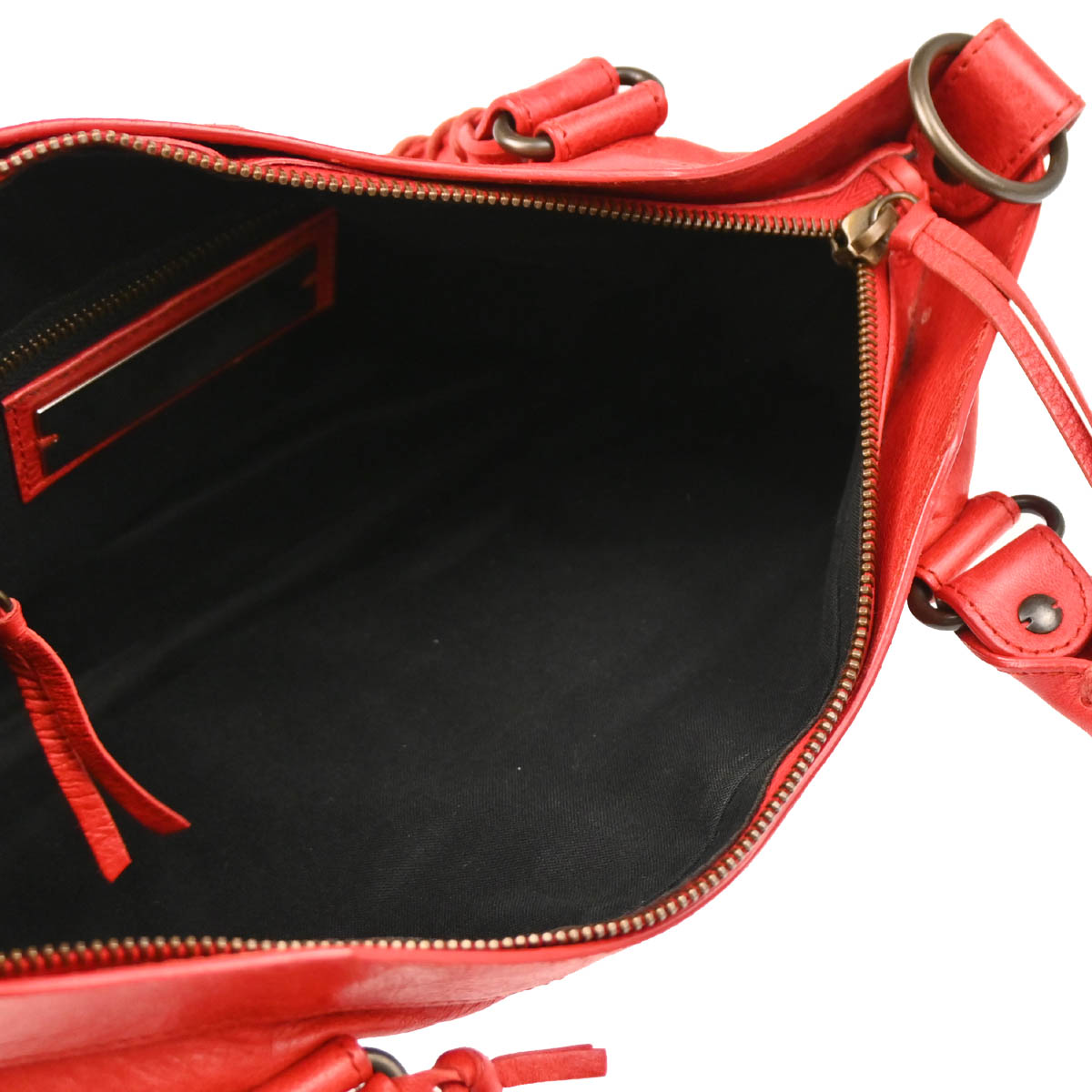 Balenciaga Red Lambskin Classic The First 2way Shoulder Handbag