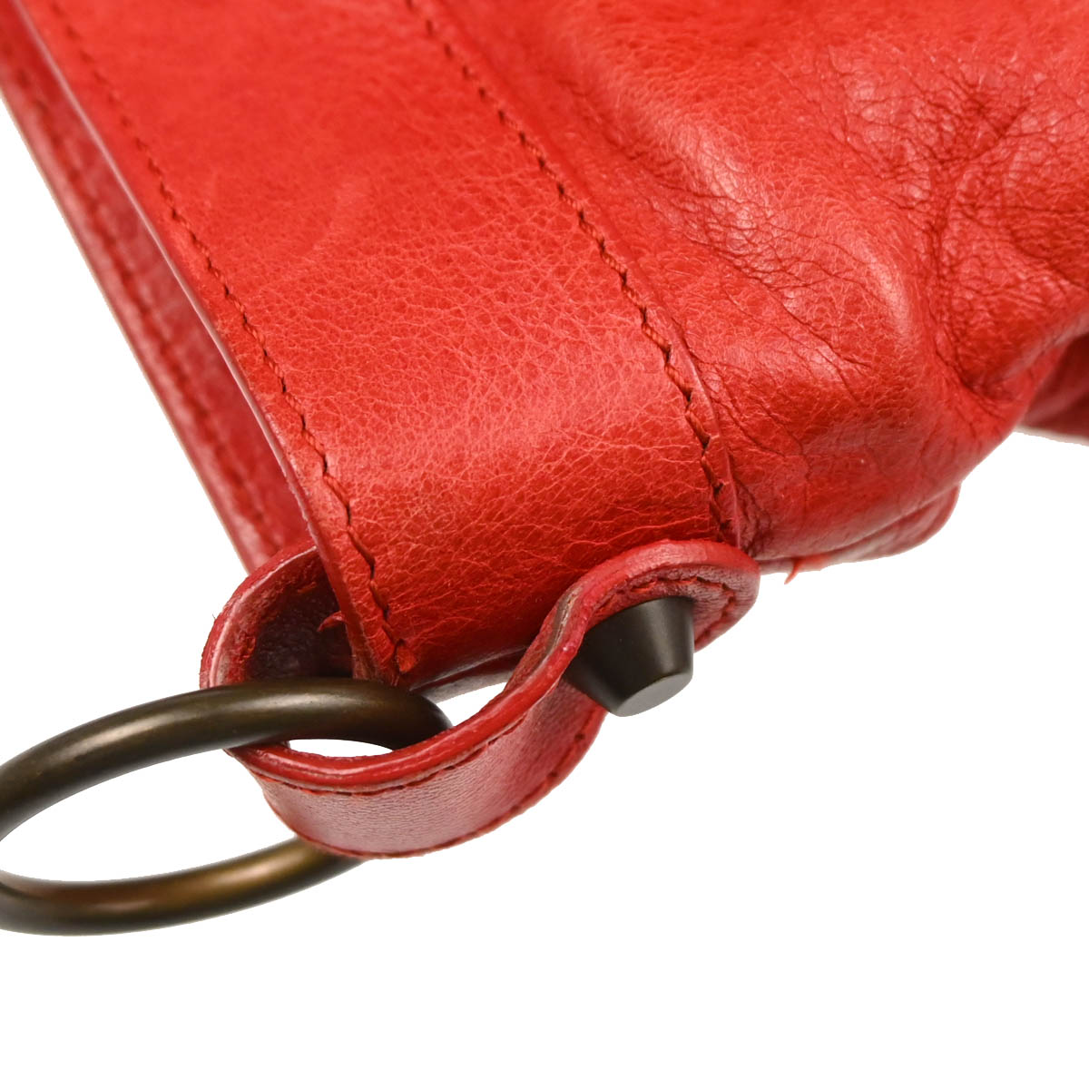 Balenciaga Red Lambskin Classic The First 2way Shoulder Handbag